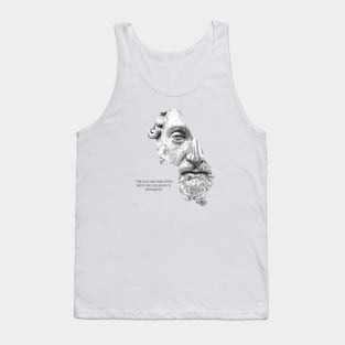 The soul becomes dyed with the color of its thoughts - Marcus Aurelius the great philosopher emperor Tank Top